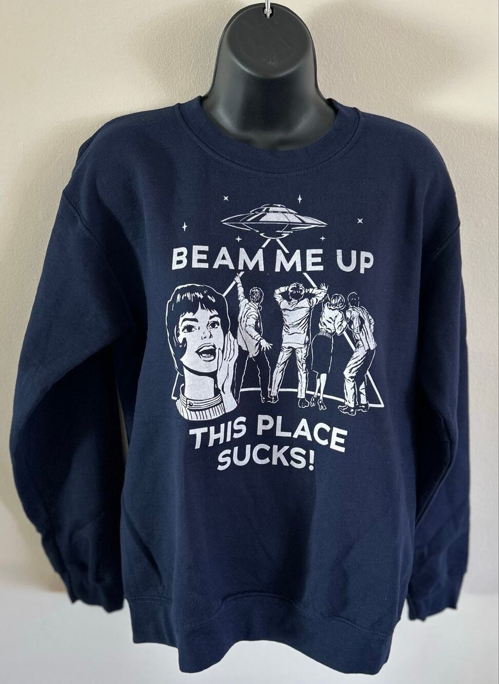 Stranger Things Beam Me Up Sweatshirt S Robin Season 5 Netflix UFO